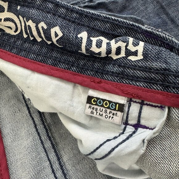 Coogi Jeans Mens 42x35 Blue Baggy Denim Embroidered Pockets Hip Hop Rap Y2K - Picture 15 of 16
